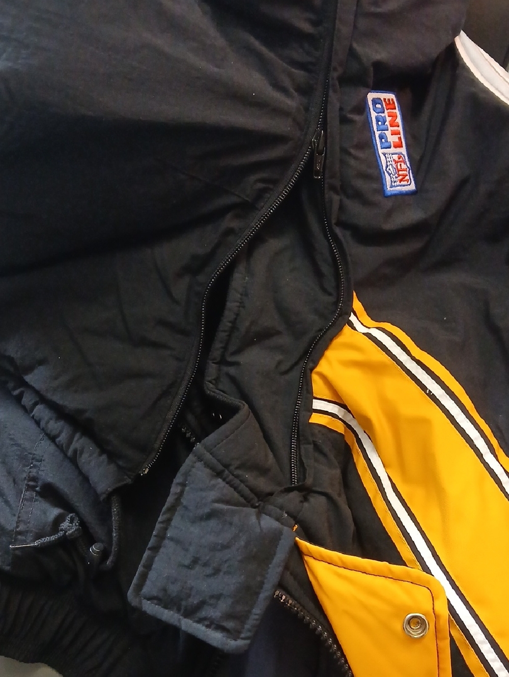 Vintage Pittsburgh Steelers Pro Line Starter Jacket-Mens XXL-Detachable Hood - Picture 12 of 12